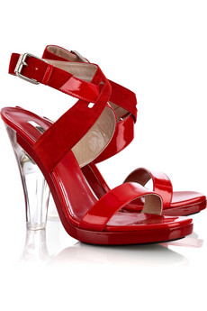 sandales colorées rouges calvin klein