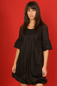 Robe noire bouffante