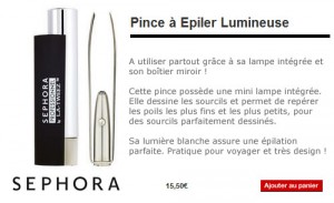 Pince à épiler Lumineuse Avec LED - Pour Sourcils, Cils, Visage - Alimentation Par Pile - Neuf